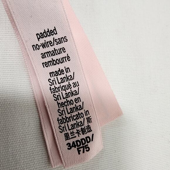 Victoria's Secret Padded No Wire Bra Size 34DDD Pink Leopard Print Push Up Sexy - Picture 10 of 15